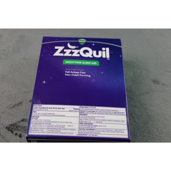 ZzzQuil Nighttime Sleep-Aid Liquid - Warming Berry Flavor - 2 x 12oz - Ex: 6/26 - Picture 4 of 6